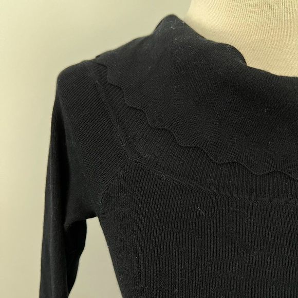 NWT TAHARI Black Off The Shoulder Sweater‎ (XS) - Picture 3 of 7